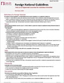 Foreign National Guidelines