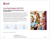 Leaving a legacy with life flyer