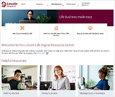 Screenshot of Lincoln GoDigital webpage