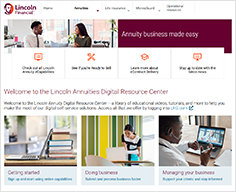screenshot of Lincoln GoDigital annuity page