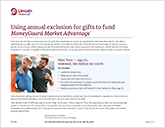screenshot of Using annual exclusion for gifts to fund MoneyGuard Market Advantage flyer
