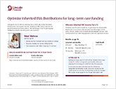 Screenshot of Optimize inherited IRA distributions for long-term care funding flyer