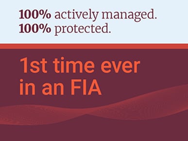 100% actively managed. 100% protected. 1st time ever in an FIA.