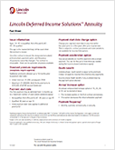 Lincoln Deferred Income Solutions Annuity Fact Sheet