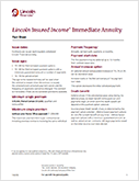 Lincoln Insured Income Immediate Annuity Fact Sheet