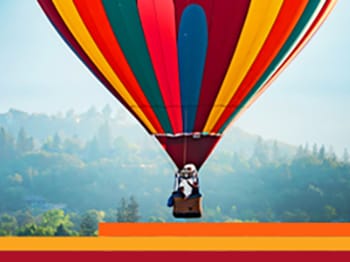 close up of hot air balloon