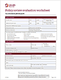 Policy review evaluation worksheet