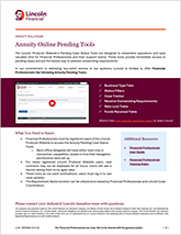 Annuity Online Pending Tools Guide