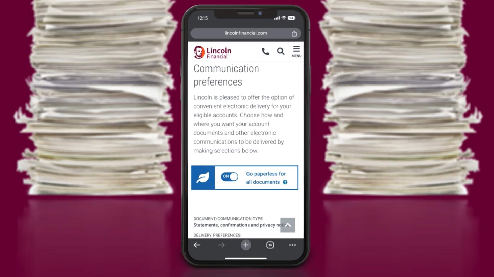 Screenshot from Go Paperless video
