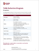 Table Reduction Program
