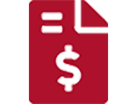 document with dollar sign on it