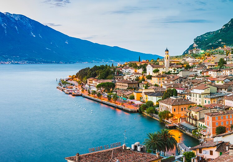 skyline of Italian coastline