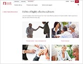 Screenshot of building trust video series site