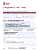 Foreign national fact finder flyer