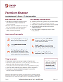 Premium finance flyer