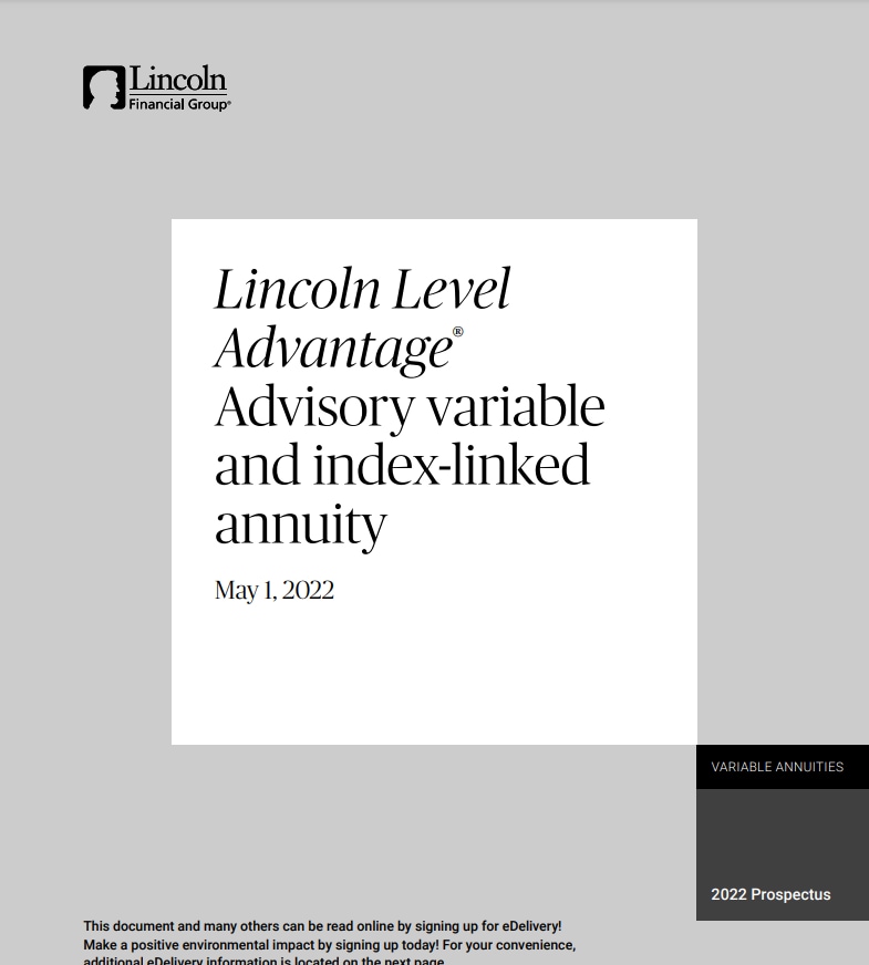 Lincoln Level Advantage Advisory variable and index-linked annuity PDF Image