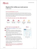 Participant online account registration