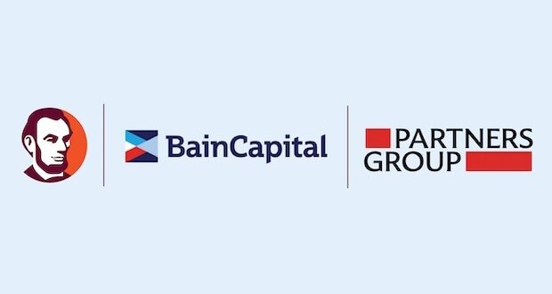 logos for Lincoln Financial, Bain Capital, and Partners Group