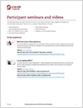 New participant seminars and videos