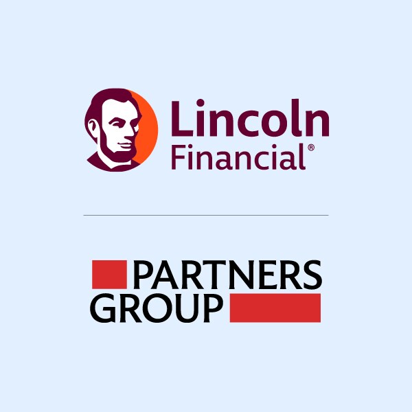 Lincoln Financial Logo sits above Partners Group Logo