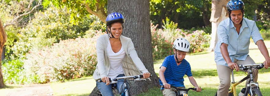 Family biking