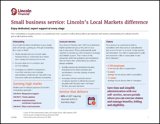 A brochure for Lincoln's local markets difference. AI generated content