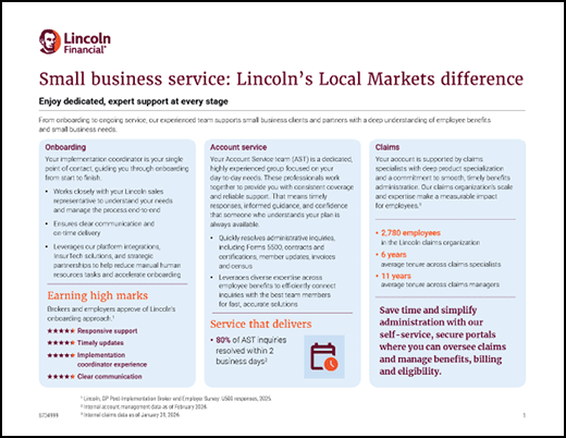 A brochure for Lincoln's local markets difference. AI generated content