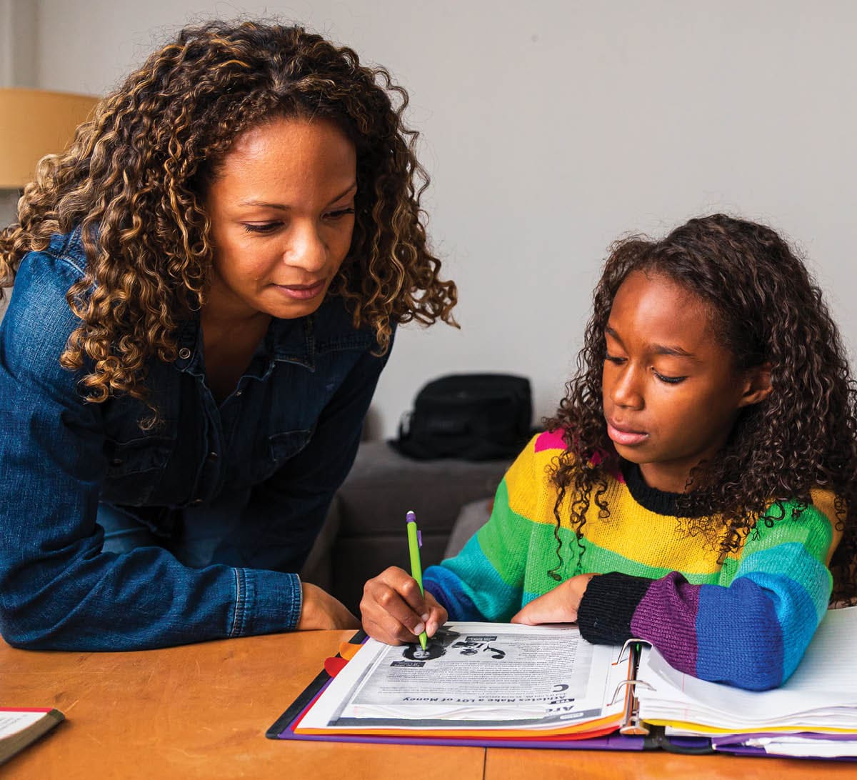Teacher with student