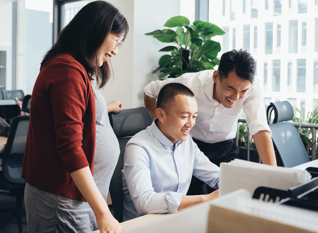 co-workers in an office