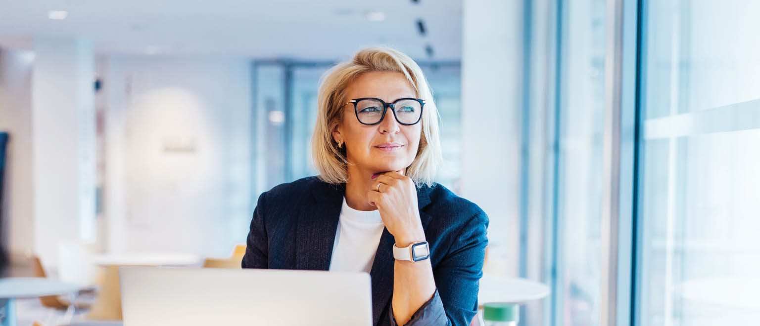 businesswoman with laptop