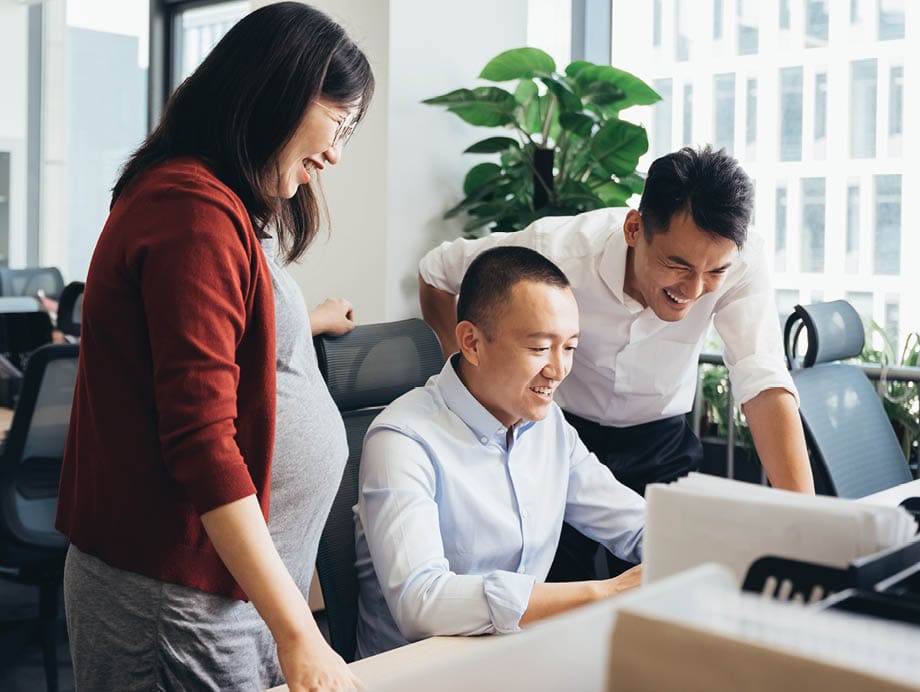 co-workers in an office