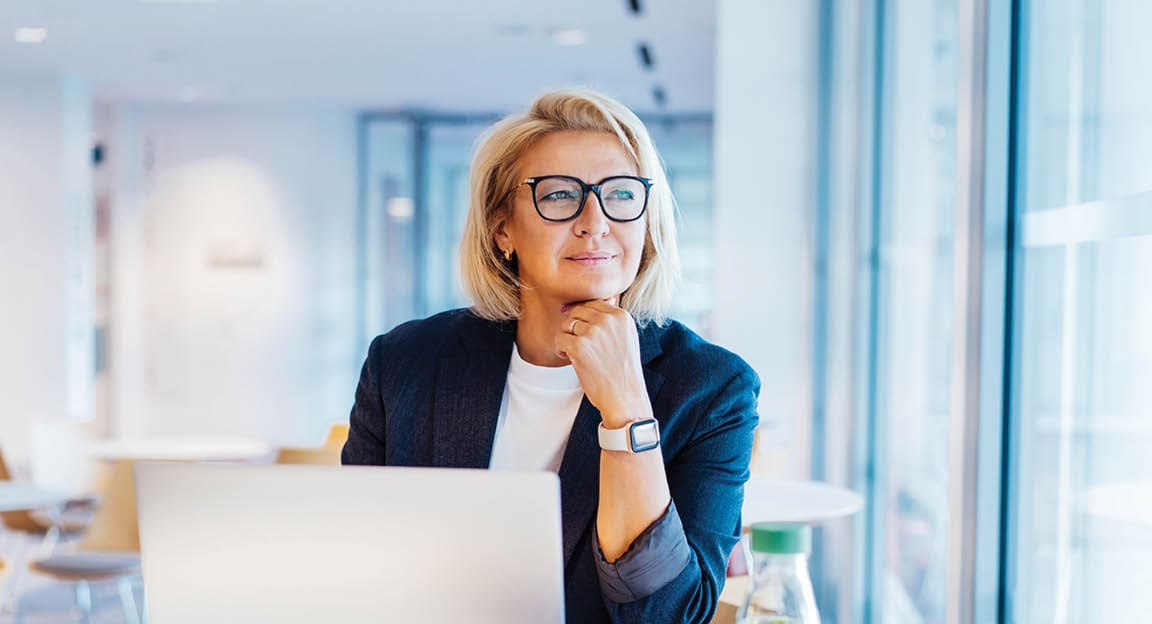 businesswoman with laptop