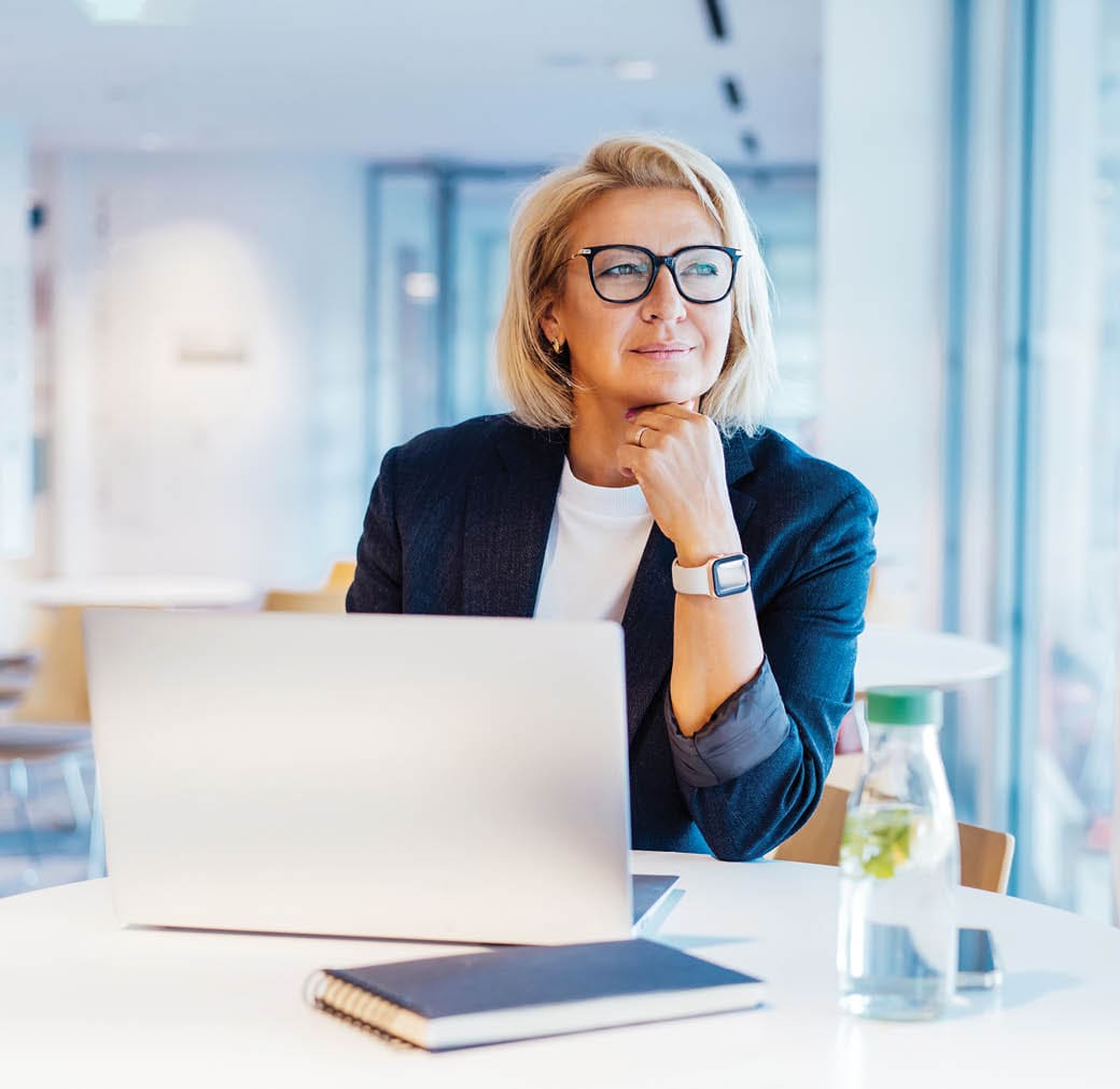 businesswoman with laptop