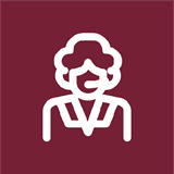 Icon of person with a headset on
