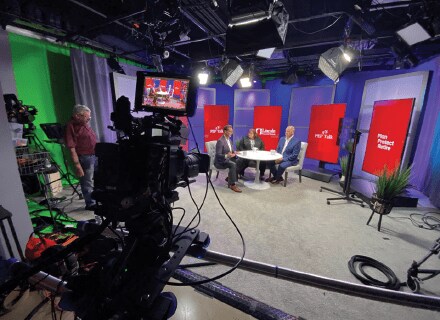 Behind the scenes at the studio