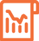 Icon of analytics report representing Advanced Markets