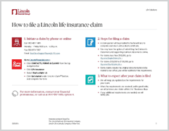 How to file a Lincoln life insurance claim flier