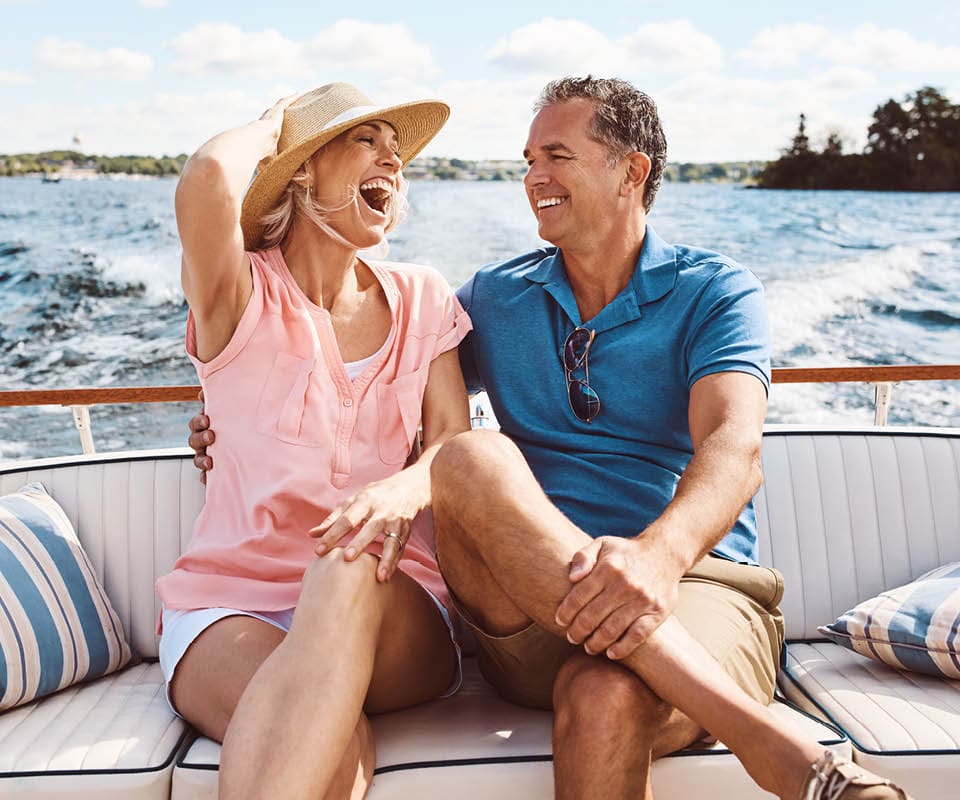 couple on a boat