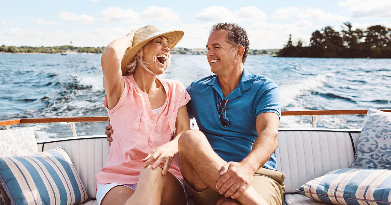 couple on a boat