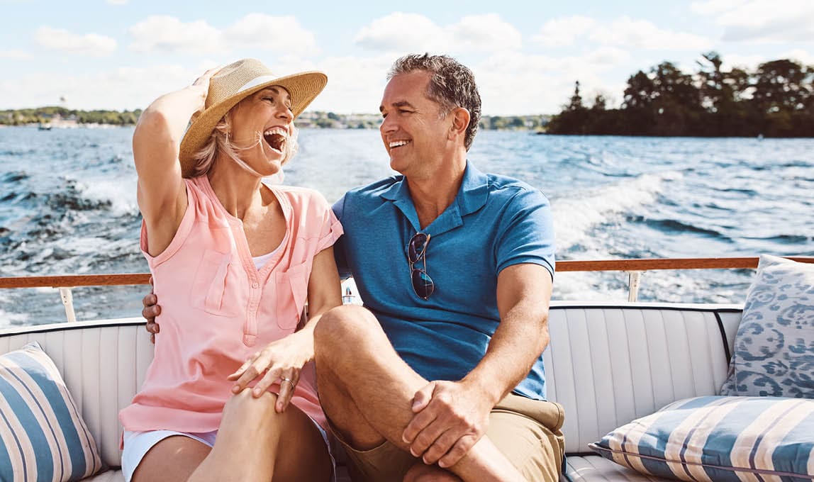 couple on a boat