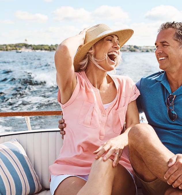couple on a boat