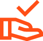 Hand holding checkmark