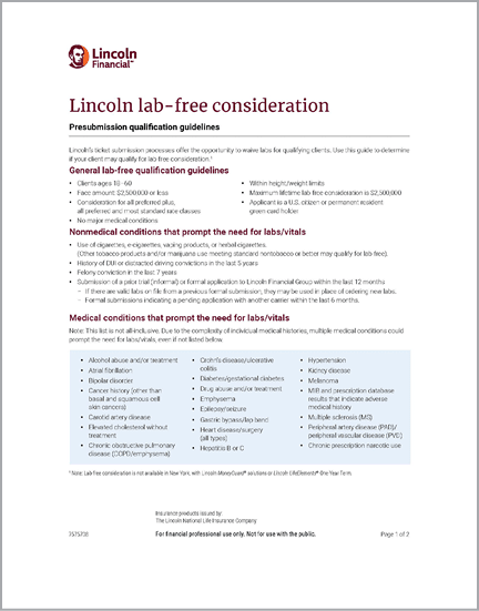 Download the Lab-free Prequalification Checklist