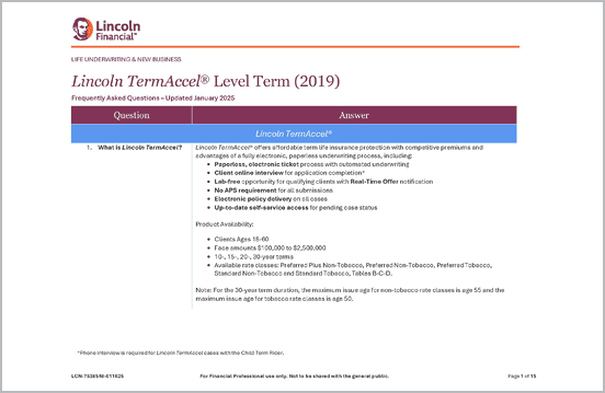 Download the Lincoln TermAccel FAQ