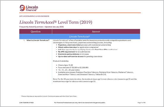 Download the Lincoln TermAccel FAQ