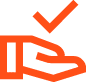 Hand holding checkmark