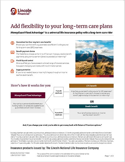 MoneyGuard Fixed Advantage 2025 Mini Client Flyer
