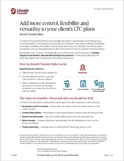 Benefit Transfer Rider One-pager