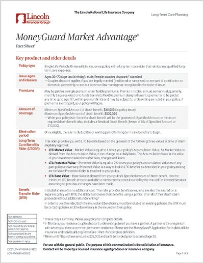 MoneyGuard Market Advantage® Client Fact Sheet
