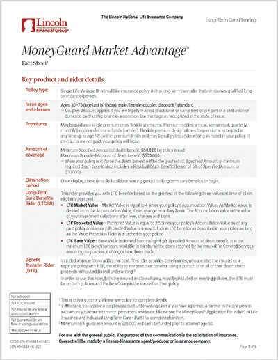 MoneyGuard Market Advantage® Client Fact Sheet